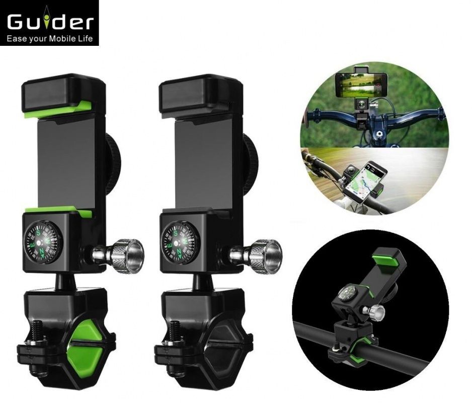 Фото выбрать и купить держатель для смартфона, 3.5"-6.5", на руль, встроенный компас, 360°, guder (guderq003) для велосипедов со склада в СПб - большой выбор для взрослого, держатель для смартфона, 3.5"-6.5", на руль, встроенный компас, 360°, guder (guderq003) для велосипедов в наличии - интернет-магазин Мастерская Тимура