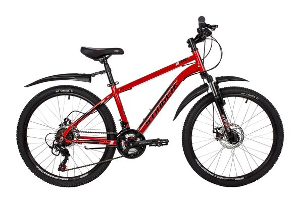 Фото выбрать и купить велосипед stinger caiman d 24 (2022) красный велосипеды с доставкой, в магазине или со склада в СПб - большой выбор для подростка, велосипед stinger caiman d 24 (2022) красный велосипеды в наличии - интернет-магазин Мастерская Тимура