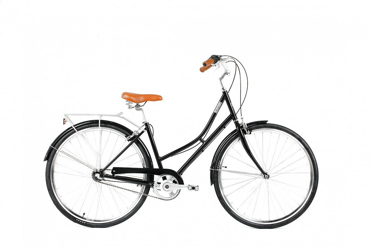 Фото выбрать и купить городской или дорожный велосипед для города и велопрогулок со склада в СПб - большой выбор для взрослого и для детей, велосипед bearbike lissabon (2021) черный, размер 450 мм велосипеды в наличии - интернет-магазин Мастерская Тимура