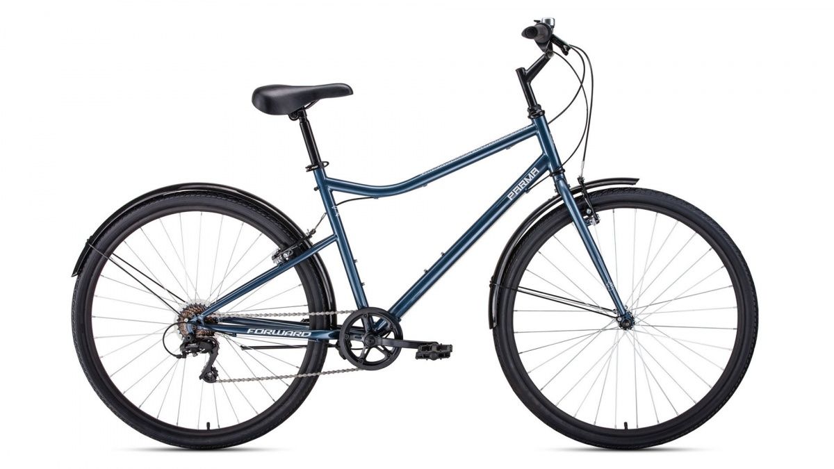 Фото выбрать и купить городской или дорожный велосипед для города и велопрогулок со склада в СПб - большой выбор для взрослого и для детей, велосипед forward parma 28 (2020) gray/white серый/белый, размер 19'' велосипеды в наличии - интернет-магазин Мастерская Тимура