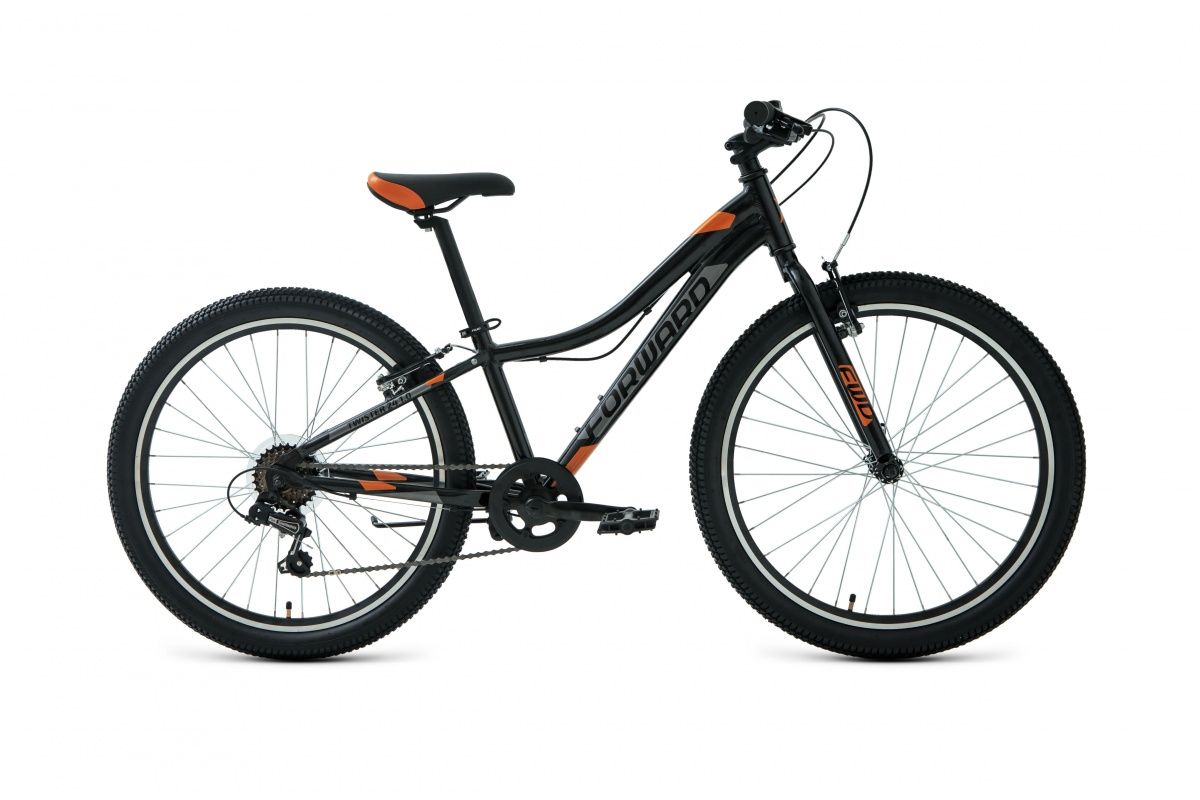 Фото выбрать и купить велосипед forward twister 24 1.2 (2021) черный / оранжевый велосипеды с доставкой, в магазине или со склада в СПб - большой выбор для подростка, велосипед forward twister 24 1.2 (2021) черный / оранжевый велосипеды в наличии - интернет-магазин Мастерская Тимура