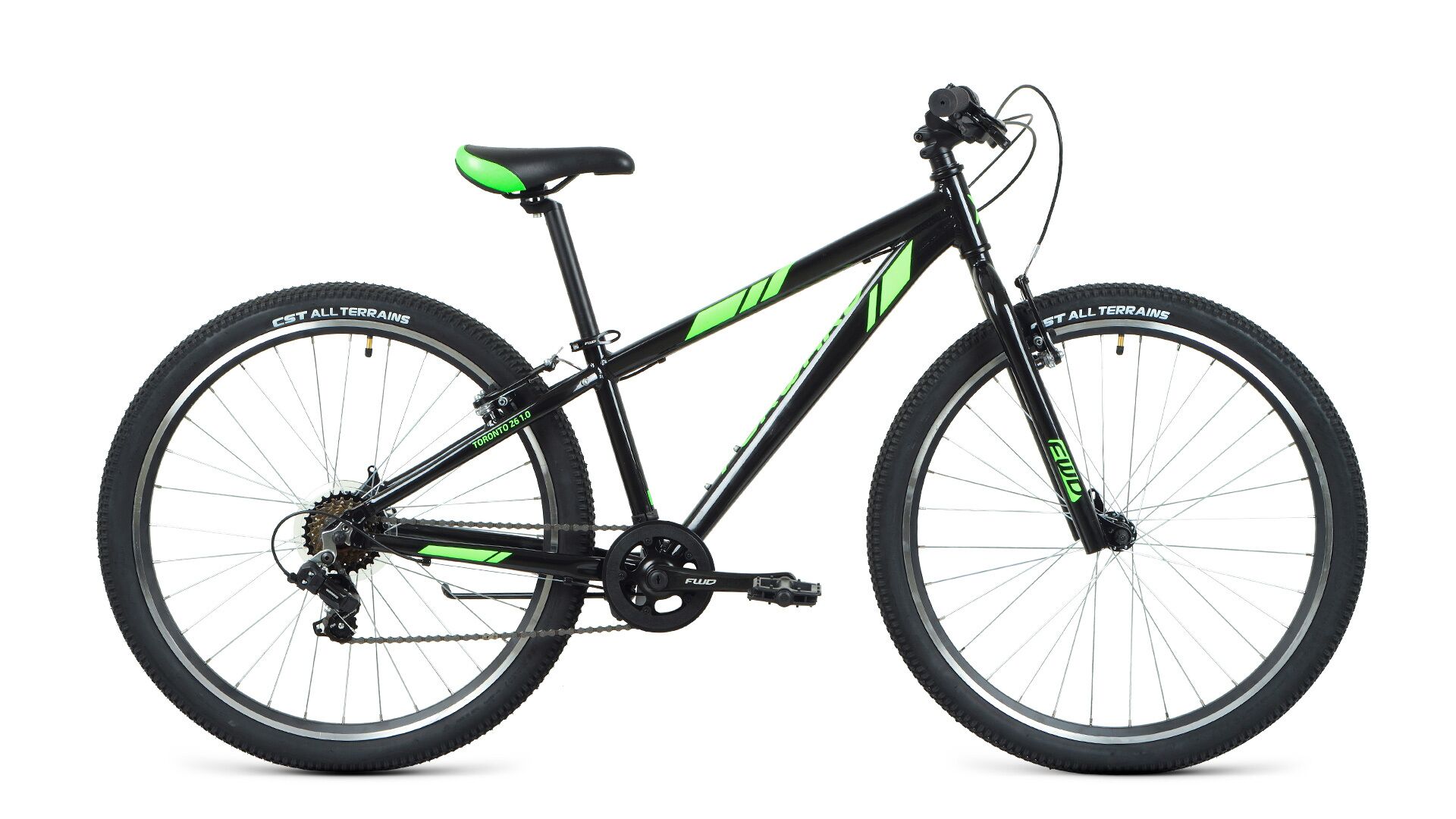 Фото выбрать и купить велосипед forward toronto 26 1.2 (2021) черный / ярко-зеленый, размер 13" велосипеды с доставкой, в магазине или со склада в СПб - большой выбор для подростка, велосипед forward toronto 26 1.2 (2021) черный / ярко-зеленый, размер 13" велосипеды в наличии - интернет-магазин Мастерская Тимура