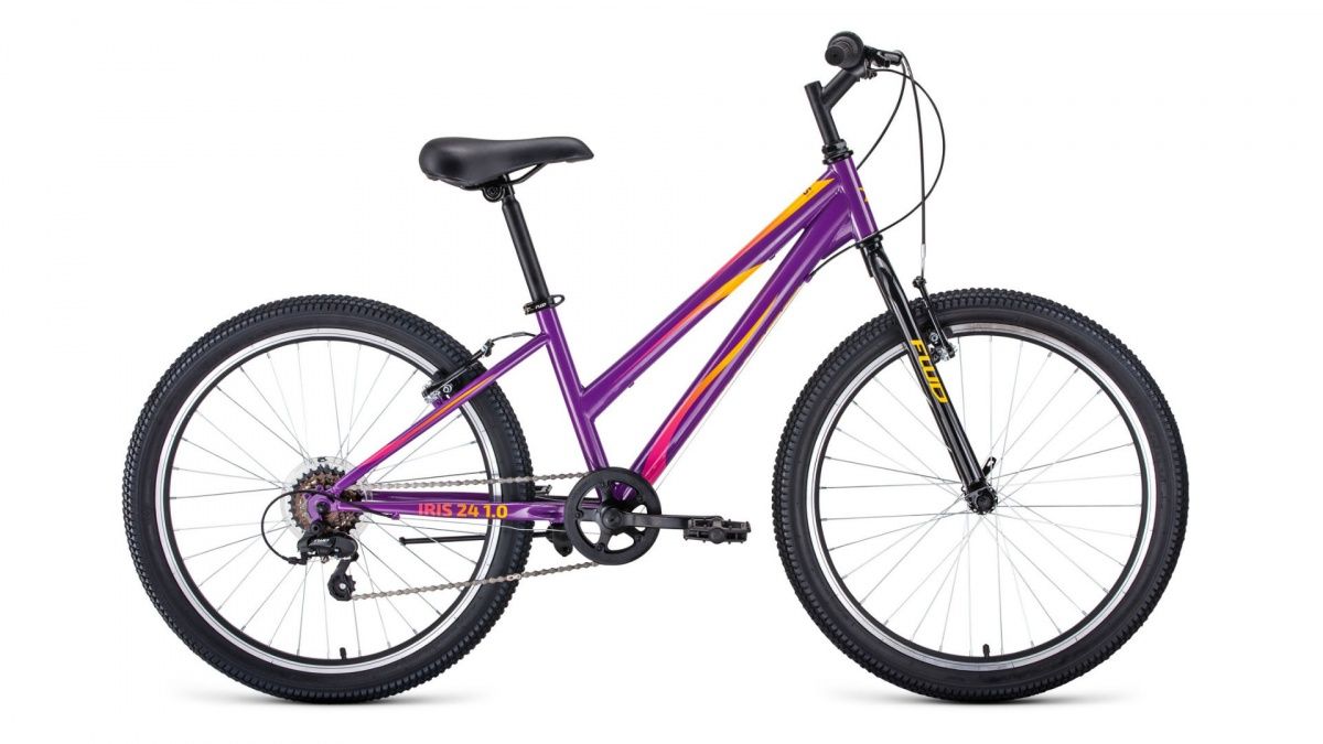 Фото выбрать и купить велосипед forward iris 24 1.0 (2020) violet фиолетовый, размер 13'' велосипеды с доставкой, в магазине или со склада в СПб - большой выбор для подростка, велосипед forward iris 24 1.0 (2020) violet фиолетовый, размер 13'' велосипеды в наличии - интернет-магазин Мастерская Тимура