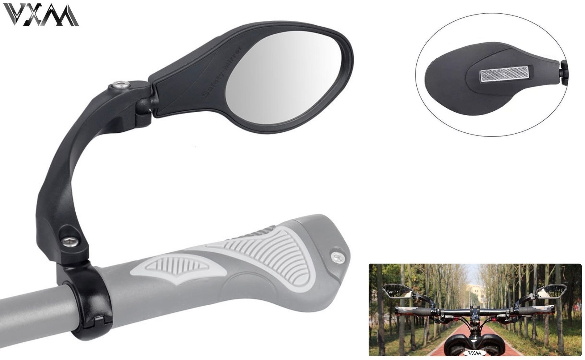 Фото выбрать и купить зеркало заднего вида vxm tuning, (правое) складное, вращающееся 360°, алюминиевое крепление на руль, корпус - нейлон, с отражателем, hf-mr081r (ут00021827) для велосипедов со склада в СПб - большой выбор для взрослого, зеркало заднего вида vxm tuning, (правое) складное, вращающееся 360°, алюминиевое крепление на руль, корпус - нейлон, с отражателем, hf-mr081r (ут00021827) для велосипедов в наличии - интернет-магазин Мастерская Тимура