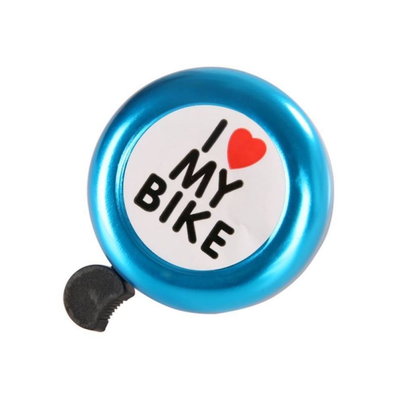 Фото выбрать и купить звонок "i love my bike", алюмин./пластик, d55 мм (синий) (d-4542-blu) для велосипедов со склада в СПб - большой выбор для взрослого, звонок "i love my bike", алюмин./пластик, d55 мм (синий) (d-4542-blu) для велосипедов в наличии - интернет-магазин Мастерская Тимура