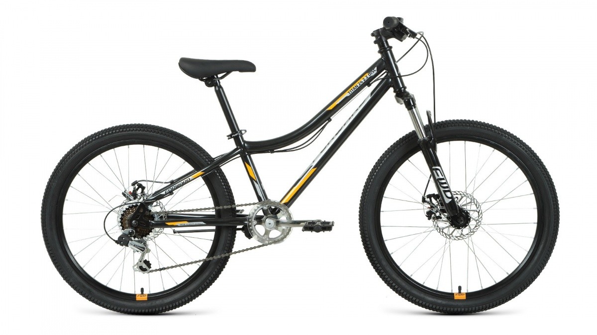 Фото выбрать и купить велосипед forward titan 24 2.0 disc (2021) темно-серый/желтый велосипеды с доставкой, в магазине или со склада в СПб - большой выбор для подростка, велосипед forward titan 24 2.0 disc (2021) темно-серый/желтый велосипеды в наличии - интернет-магазин Мастерская Тимура