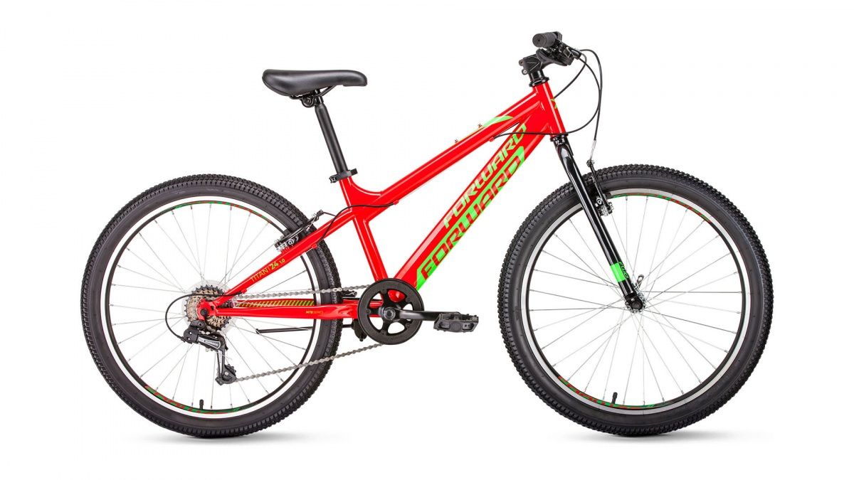 Фото выбрать и купить велосипед forward titan 24 1.0 (2020) red красный, размер 13'' велосипеды с доставкой, в магазине или со склада в СПб - большой выбор для подростка, велосипед forward titan 24 1.0 (2020) red красный, размер 13'' велосипеды в наличии - интернет-магазин Мастерская Тимура
