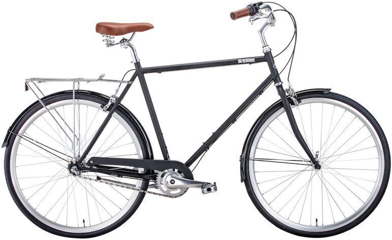 Фото выбрать и купить городской или дорожный велосипед для города и велопрогулок со склада в СПб - большой выбор для взрослого и для детей, велосипед bearbike london (2021) чёрный матовый, размер 500 мм велосипеды в наличии - интернет-магазин Мастерская Тимура