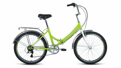Фото выбрать и купить горный или городской велосипед, туристический, складной, со склада в СПб - большой выбор для взрослого, размеры 14, 16, 20, 22, 24, 26, 28 дюймов, детские велосипеды, велосипед forward valencia 24 2.0 (2021) зеленый / серый  в наличии - интернет-магазин Мастерская Тимура
