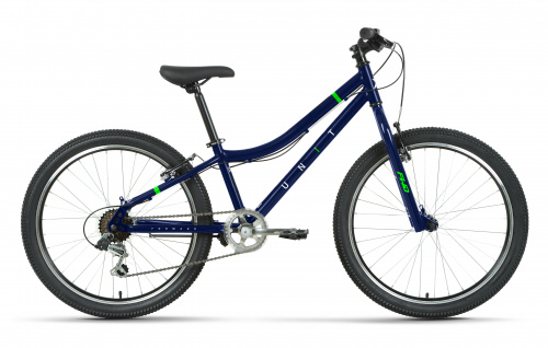 Фото выбрать и купить горный велосипед, горный двухподвес для подростка, BMX, полуфэт, фэтбайк, складной, детский велосипед для девочки или мальчика в СПб - большой выбор, размер колеса 20, 24, 26 и 27,5 дюйма, велосипед forward unit 24 1.0 (2023) темно-синий/ярко-зеленый  в наличии - интернет-магазин Мастерская Тимура