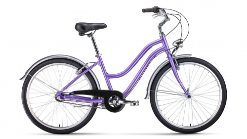 Фото выбрать и купить горный или городской велосипед, коммутер или коммютер, подростковый или туристический со склада в СПб - большой выбор для взрослого, размеры 16, 18, 20, 24, 26 и 28 дюймов, велосипед forward evia air 26 2.0 (2020) violet/white фиолетовый/белый, размер 16'' велосипеды в наличии - интернет-магазин Мастерская Тимура