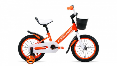 Фото выбрать и купить детский велосипед или подростковый, для девочки или мальчика, размеры 14 дюймов, 16 дюймов, горный, BMX, детский, трехколесный, со склада в СПб - детские велосипеды, велосипед forward nitro 14 (2021) оранжевый  в наличии - интернет-магазин Мастерская Тимура