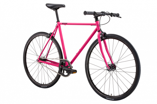 Фото выбрать и купить горный или трековый велосипед, фикс, велосипед для трека, со склада в СПб - большой выбор для взрослого 28 или 29 дюймов, велосипед bearbike paris (2021) розовый матовый, размер 500 мм в наличии - интернет-магазин Мастерская Тимура