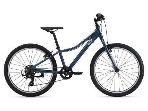 Фото выбрать и купить горный велосипед, горный двухподвес для подростка, BMX, полуфэт, фэтбайк, складной, детский велосипед для девочки или мальчика в СПб - большой выбор, размер колеса 20, 24, 26 и 27,5 дюйма, велосипед liv enchant 24 lite (2022) dark blue  в наличии - интернет-магазин Мастерская Тимура