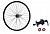 Фото выбрать и купить колесо 26" переднее, алюминиевая втулка на промподшипниках 36 отв. под эксцентрик дисковая (6 винтов), двустеночный обод (ут00020306) для велосипедов со склада в СПб - большой выбор для взрослого, запчасти для велосипедов в наличии - интернет-магазин Мастерская Тимура