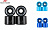 Фото выбрать и купить набор колес (4 шт.) для скейтборда 60х45, 78a (nn004255) для велосипедов со склада в СПб - большой выбор для взрослого, запчасти для велосипедов в наличии - интернет-магазин Мастерская Тимура