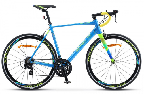 Фото выбрать и купить шоссейный велосипед или циклокросс со склада в СПб - большой выбор для взрослого 27,5 и 28 дюймов,  велосипед stels xt280 28 v010 (2020) синий/желтый, размер 540 мм  в наличии - интернет-магазин Мастерская Тимура