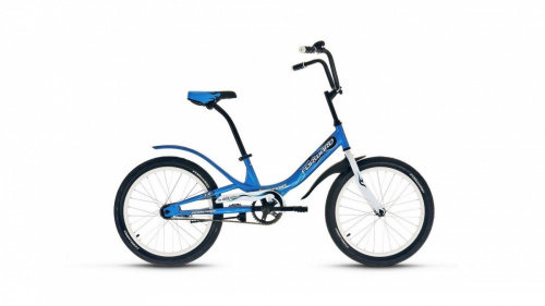 Фото выбрать и купить горный велосипед, горный двухподвес для подростка, BMX, полуфэт, фэтбайк, складной, детский велосипед для девочки или мальчика в СПб - большой выбор, размер колеса 20, 24, 26 и 27,5 дюйма, велосипед forward scorpions 20 1.0 (2020) blue/white синий/белый  в наличии - интернет-магазин Мастерская Тимура