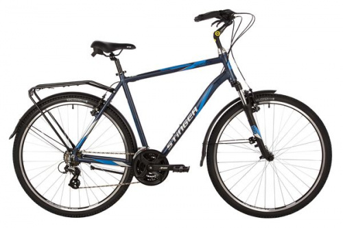 Фото выбрать и купить велосипед stinger horizont std 700" 56cm (l) синий со склада в СПб - большой выбор для взрослого 28 или 29 дюймов, велосипед stinger horizont std 700" 56cm (l) синий  в наличии, есть женские модели - интернет-магазин Мастерская Тимура