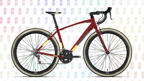 Фото выбрать и купить шоссейный велосипед или циклокросс со склада в СПб - большой выбор для взрослого 27,5 и 28 дюймов,  велосипед stark peloton 700.1 (2023) темно-красный/никель, размер 18"  в наличии - интернет-магазин Мастерская Тимура
