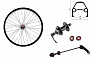 Фото выбрать и купить колесо 27,5" переднее алюминиевая втулка wz-a282fqd, дисковая (6 винтов) на промподшипниках под эксцентрик, черные спицы, двустеночный обод (ут00021497) для велосипедов со склада в СПб - большой выбор для взрослого, запчасти для велосипедов в наличии - интернет-магазин Мастерская Тимура