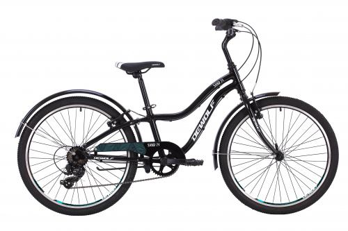 Фото выбрать и купить горный велосипед, горный двухподвес для подростка, BMX, полуфэт, фэтбайк, складной, детский велосипед для девочки или мальчика в СПб - большой выбор, размер колеса 20, 24, 26 и 27,5 дюйма, велосипед dewolf sand 24 (2022) black/light blue/white  в наличии - интернет-магазин Мастерская Тимура