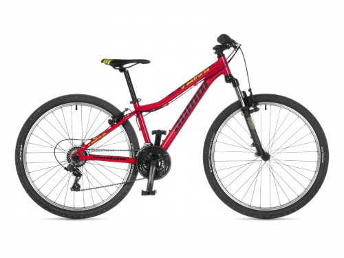 Фото выбрать и купить горный велосипед, горный двухподвес для подростка, BMX, полуфэт, фэтбайк, складной, детский велосипед для девочки или мальчика в СПб - большой выбор, размер колеса 20, 24, 26 и 27,5 дюйма, велосипед author a-matrix 26 (2021) красный/черный, размер 13,5"  в наличии - интернет-магазин Мастерская Тимура