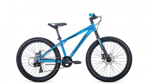 Фото выбрать и купить горный велосипед, горный двухподвес для подростка, BMX, полуфэт, фэтбайк, складной, детский велосипед для девочки или мальчика в СПб - большой выбор, размер колеса 20, 24, 26 и 27,5 дюйма, велосипед format 6414 24 (2021) синий, размер 13"  в наличии - интернет-магазин Мастерская Тимура
