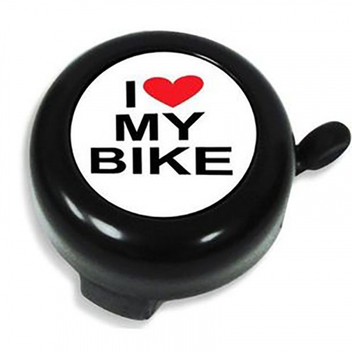 Фото выбрать и купить звонок "i love my bike", алюмин./пластик, d55 мм (черный) (d-4542-blck) Звонки, клаксоны, в интернет-магазине, в магазинах в наличии или со склада в СПб - большой выбор для любителей велоспорта, звонок "i love my bike", алюмин./пластик, d55 мм (черный) (d-4542-blck) в наличии - интернет-магазин Мастерская Тимура