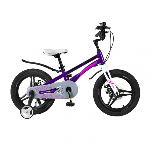 Фото выбрать и купить детский велосипед или подростковый, для девочки или мальчика, размеры 12 дюймов, 14 дюймов, 16 дюймов, 18 дюймов и 20 дюймов, горный, городской, фэтбайк, полуфэт, BMX, складной детский, трехколесный, со склада в СПб - детские велосипеды, велосипед maxiscoo ultrasonic 16 делюкс 16 фиолетовый дисковые msc-u1601d  в наличии - интернет-магазин Мастерская Тимура