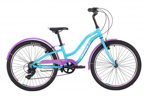 Фото выбрать и купить горный велосипед, горный двухподвес для подростка, BMX, полуфэт, фэтбайк, складной, детский велосипед для девочки или мальчика в СПб - большой выбор, размер колеса 20, 24, 26 и 27,5 дюйма, велосипед dewolf wave 24 (2022) teal/white/purple  в наличии - интернет-магазин Мастерская Тимура