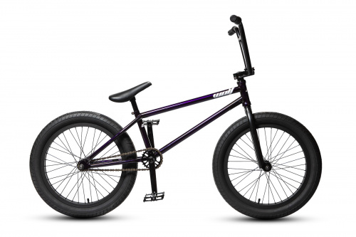 Фото выбрать и купить BMX, велосипед 4X, стрит или дерт со склада в СПб - большой выбор для взрослого 20, 24 или 26 дюймов, для трюков велосипеды, велосипед author agang wolf bl (2022) фиолетовый лак, размер 20.7"  в наличии - интернет-магазин Мастерская Тимура