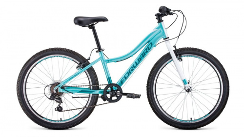 Фото выбрать и купить горный велосипед, горный двухподвес для подростка, BMX, полуфэт, фэтбайк, складной, детский велосипед для девочки или мальчика в СПб - большой выбор, размер колеса 20, 24, 26 и 27,5 дюйма, велосипед forward jade 24 1.0 (2020) mint мятный, размер 13''  в наличии - интернет-магазин Мастерская Тимура