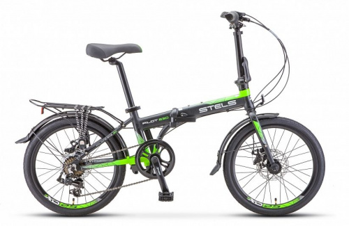 Фото выбрать и купить горный или городской велосипед, туристический, складной, со склада в СПб - большой выбор для взрослого, размеры 14, 16, 20, 22, 24, 26, 28 дюймов, детские велосипеды, велосипед stels pilot 630 md 20 v010 (2020) черный/зелёный  в наличии - интернет-магазин Мастерская Тимура