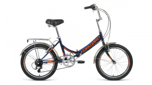 Фото выбрать и купить горный или городской велосипед, туристический, складной, со склада в СПб - большой выбор для взрослого, размеры 14, 16, 20, 22, 24, 26, 28 дюймов, детские велосипеды, велосипед forward arsenal 20 2.0 (2020) dark blue/orange темно-синий/оранжевый, размер 14''  в наличии - интернет-магазин Мастерская Тимура