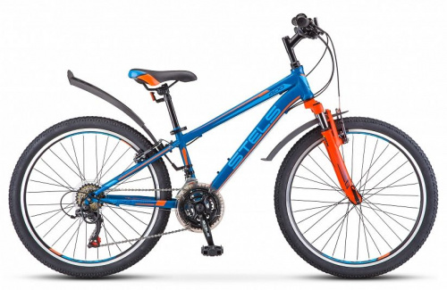 Фото выбрать и купить горный велосипед, горный двухподвес для подростка, BMX, полуфэт, фэтбайк, складной, детский велосипед для девочки или мальчика в СПб - большой выбор, размер колеса 20, 24, 26 и 27,5 дюйма, велосипед stels navigator 400 v 24 v040 (2019) тёмно-синий/красный, размер 12"  в наличии - интернет-магазин Мастерская Тимура