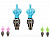 Фото выбрать и купить колпачок на ниппель, finger, светодиодный (1 led), к-кт 2 шт., блистер (синий, красный, зеленый) для велосипедов со склада в СПб - большой выбор для взрослого, запчасти для велосипедов в наличии - интернет-магазин Мастерская Тимура