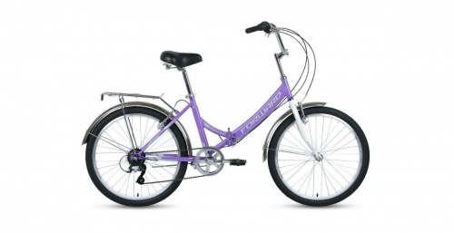 Фото выбрать и купить горный или городской велосипед, туристический, складной, со склада в СПб - большой выбор для взрослого, размеры 14, 16, 20, 22, 24, 26, 28 дюймов, детские велосипеды, велосипед forward valencia 24 1.0 (2020) violet/gray фиолетовый/серый, размер 16''  в наличии - интернет-магазин Мастерская Тимура