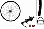 Фото выбрать и купить колесо 26" переднее, алюминиевая втулка на промподшипниках 36 отв. дисковая (накручивающийся ротор) 3/8" (гайка), пистонированный двустеночный обод (ут00020309) для велосипедов со склада в СПб - большой выбор для взрослого, запчасти для велосипедов в наличии - интернет-магазин Мастерская Тимура