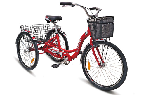 Фото выбрать и купить грузовой велосипед, трехколесный, со склада в СПб - большой выбор для взрослого, размер колеса 24 или 26 дюймов, рама из алюминия или стали, велосипед stels energy i 26 v030 (2019) красный велосипеды в наличии - интернет-магазин Мастерская Тимура
