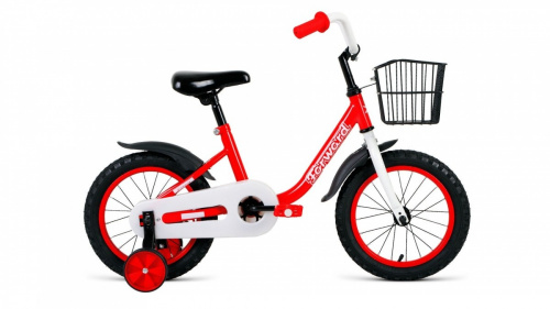 Фото выбрать и купить детский велосипед или подростковый, для девочки или мальчика, размеры 14 дюймов, 16 дюймов, горный, BMX, детский, трехколесный, со склада в СПб - детские велосипеды, велосипед forward barrio 14 (2021) красный  в наличии - интернет-магазин Мастерская Тимура
