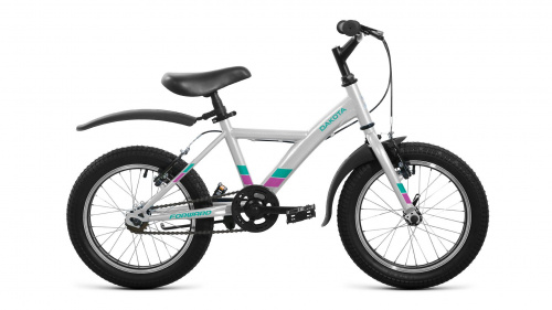 Фото выбрать и купить детский велосипед или подростковый, для девочки или мальчика, размеры 12 дюймов, 14 дюймов, 16 дюймов, 18 дюймов и 20 дюймов, горный, городской, фэтбайк, полуфэт, BMX, складной детский, трехколесный, со склада в СПб - детские велосипеды, велосипед forward dakota 16 (2022) серый/фиолетовый  в наличии - интернет-магазин Мастерская Тимура