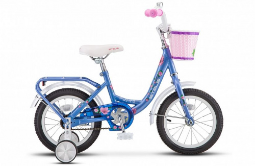 Фото выбрать и купить детский велосипед или подростковый, для девочки или мальчика, размеры 14 дюймов, 16 дюймов, горный, BMX, детский, трехколесный, со склада в СПб - детские велосипеды, велосипед stels flyte lady 14" 9.5" голубой z011  в наличии - интернет-магазин Мастерская Тимура