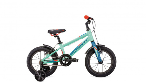 Фото выбрать и купить детский велосипед или подростковый, для девочки или мальчика, размеры 14 дюймов, 16 дюймов, горный, BMX, детский, трехколесный, со склада в СПб - детские велосипеды, велосипед format kids 14 (2021) морская волна матовый  в наличии - интернет-магазин Мастерская Тимура
