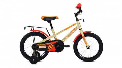 Фото выбрать и купить детский велосипед или подростковый, для девочки или мальчика, размеры 12 дюймов, 14 дюймов, 16 дюймов, 18 дюймов и 20 дюймов, горный, городской, фэтбайк, полуфэт, BMX, складной детский, трехколесный, со склада в СПб - детские велосипеды, велосипед forward meteor 16 (2020) gray/orange серо/оранжевый  в наличии - интернет-магазин Мастерская Тимура