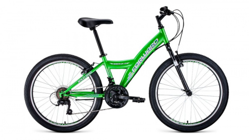 Фото выбрать и купить горный велосипед, горный двухподвес для подростка, BMX, полуфэт, фэтбайк, складной, детский велосипед для девочки или мальчика в СПб - большой выбор, размер колеса 20, 24, 26 и 27,5 дюйма, велосипед forward dakota 24 1.0 (2020) green/white зеленый/белый, размер 13''  в наличии - интернет-магазин Мастерская Тимура