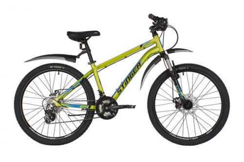 Фото выбрать и купить горный велосипед, горный двухподвес для подростка, BMX, полуфэт, фэтбайк, складной, детский велосипед для девочки или мальчика в СПб - большой выбор, размер колеса 20, 24, 26 и 27,5 дюйма, велосипед stinger element evo 24 (2022) зеленый  в наличии - интернет-магазин Мастерская Тимура