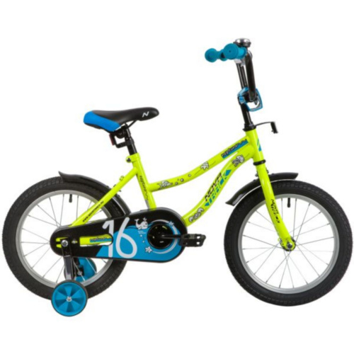 Фото выбрать и купить детский велосипед или подростковый, для девочки или мальчика, размеры 12 дюймов, 14 дюймов, 16 дюймов, 18 дюймов и 20 дюймов, горный, городской, фэтбайк, полуфэт, BMX, складной детский, трехколесный, со склада в СПб - детские велосипеды, велосипед novatrack 16" neptune зеленый, тормоз нож, крылья корот, полная защ.цепи  в наличии - интернет-магазин Мастерская Тимура