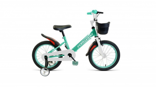 Фото выбрать и купить детский велосипед или подростковый, для девочки или мальчика, размеры 12 дюймов, 14 дюймов, 16 дюймов, 18 дюймов и 20 дюймов, горный, городской, фэтбайк, полуфэт, BMX, складной детский, трехколесный, со склада в СПб - детские велосипеды, велосипед forward nitro 16 (2021) бирюзовый  в наличии - интернет-магазин Мастерская Тимура