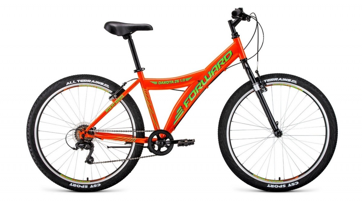Фото выбрать и купить велосипед forward dakota 26 1.0 (2021) оранжевый / ярко-зеленый, размер 16,5" велосипеды со склада в СПб - большой выбор для взрослого и для детей, велосипед forward dakota 26 1.0 (2021) оранжевый / ярко-зеленый, размер 16,5" велосипеды в наличии - интернет-магазин Мастерская Тимура